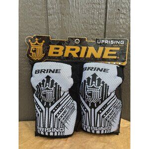 Brine Uprising Lacrosse Arm Pads White/Black Sports Gear Size Large